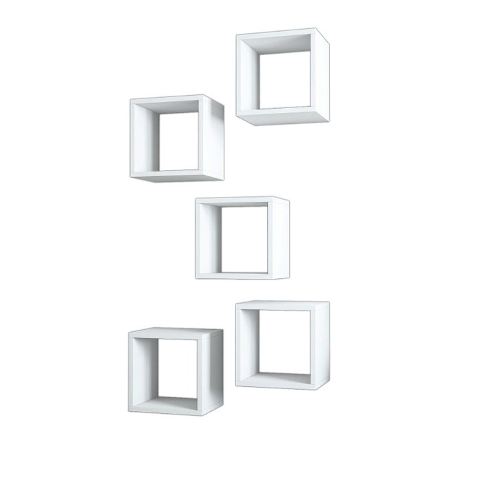 Hanah Home Estantería de Pared Blanca (Pack de 5 Piezas) Hanah Home Estantería de Pared Blanca (Pack de 5 Piezas)